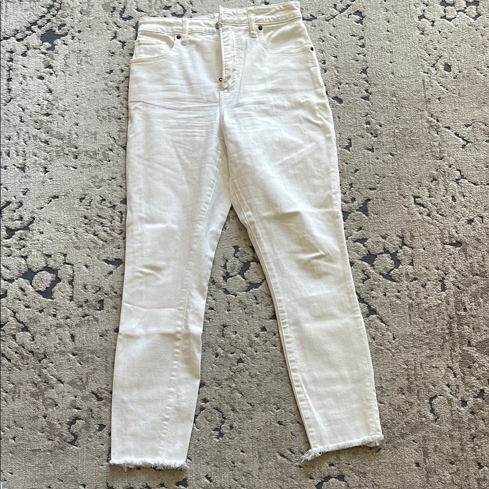 Abercrombie & Fitch High Rise Jeans Super Skinny Ankle Size 28 - White